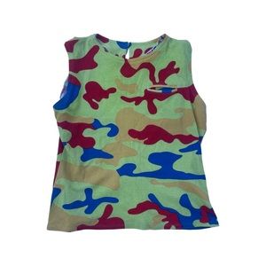 stephen sprouse andy warhol camo rare 1987 tank top size M